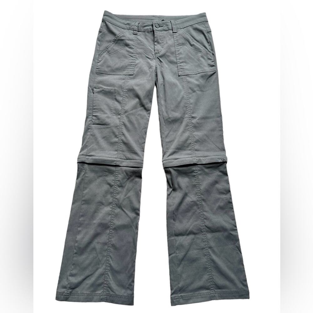 Prana Women's Convertible Zip-Off Hiking Pants in Slate Gray